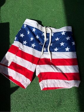 Men's American Flag Board Shorts - Red, White & Blue